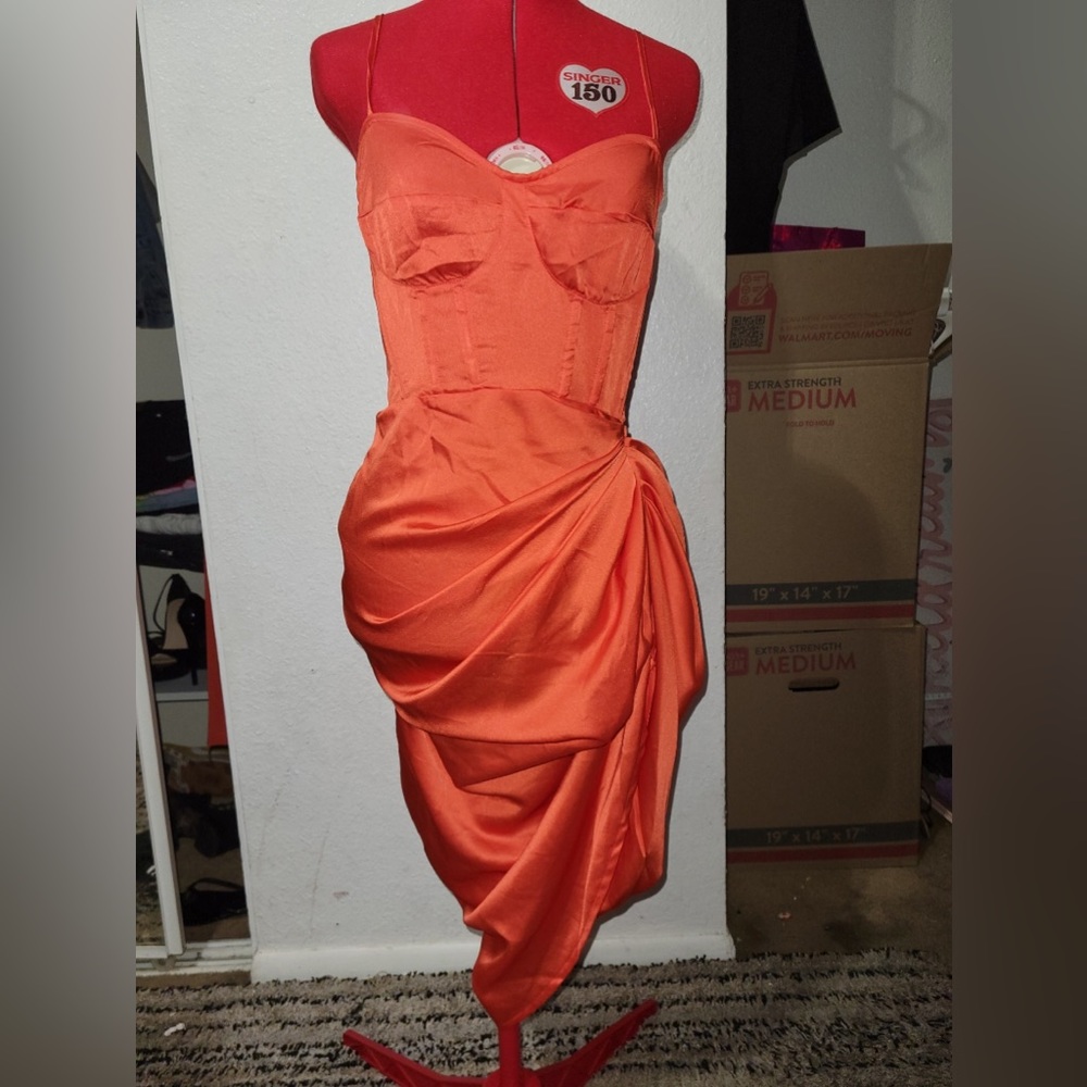 Pretty little thing orange dress